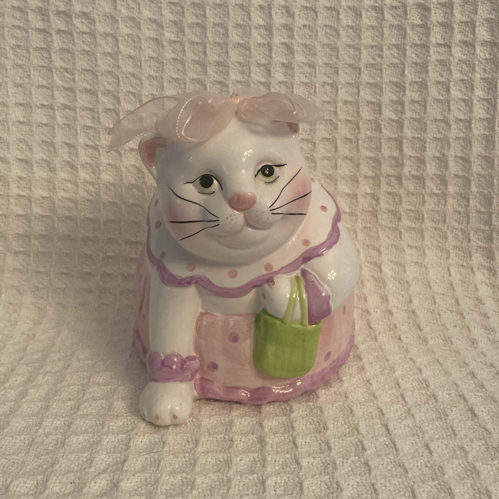 Nantucket White Kitty Cat Bank